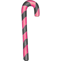 watercolor hand drawn striped candy cane png