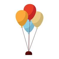 colored balloons design vector