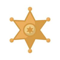 sheriff star design vector