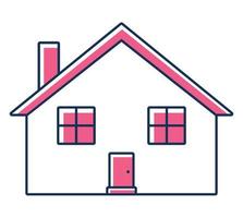 colored house icon vector