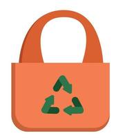 orange eco bag vector