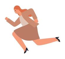 corriendo mujer de negocios ilustración vector