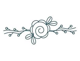 rose ornament design vector