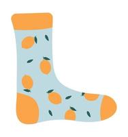 sock with colored oranges vector