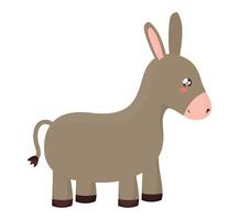 kawaii burro diseño vector