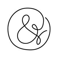 ampersand símbolo diseño vector