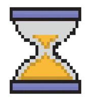 pixelado reloj de arena diseño vector