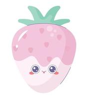 kawaii strawberry design vector