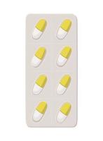 colored pill tablet vector