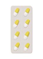 colored pill tablet vector