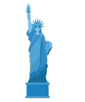 blue liberty statue vector