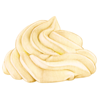 acuarela mano dibujado suave crema png