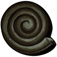 aguarela mão desenhado swirly doce png