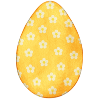 Watercolor cute decorated easter egg png