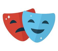 colored theater masks vector