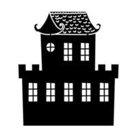 negro casa diseño vector