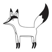 fox silhouette design vector