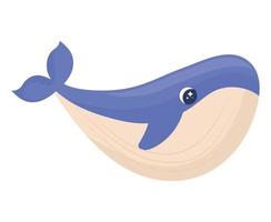 cute whale design vector