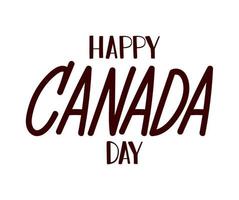 letras de Canadá día vector