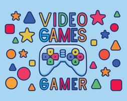 video games card vector