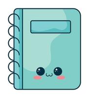 kawaii anillado cuaderno vector