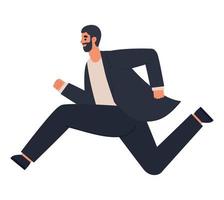 running businessman design vector