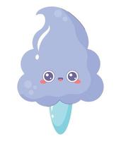 kawaii cotton candy vector