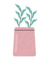 green plants on pot vector