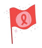 world aids day flag vector