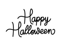 happy halloween in cursive letters vector