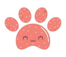 happy pet footprint vector