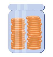 coins jar illustration vector