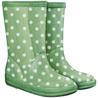 acuarela mano dibujado linda lluvia botas png