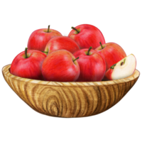 watercolor hand drawn realistic apples png