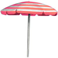 Watercolor colorful summer beach umbrella png