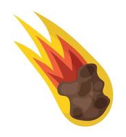 burning meteor design vector