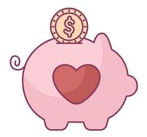 piggy bank design vector