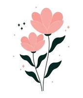 pair of flowers vector