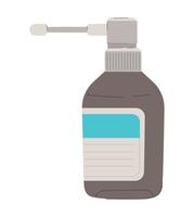 medicine bottle in spray vector