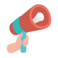 colored megaphone design vector