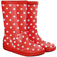 watercolor hand drawn cute rain boots png