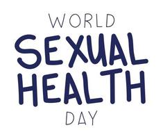 world sexual health day phrase vector