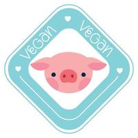 badge of vegan product vector