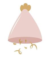 pink party hat vector