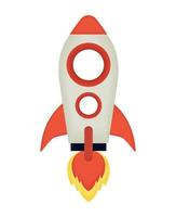 colored rocket design vector