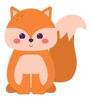 orange squirrel design vector