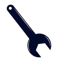 black wrench design vector