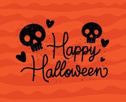 happy halloween message vector