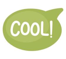 speech bubble with cool lettering vector