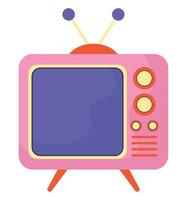 pink retro tv vector